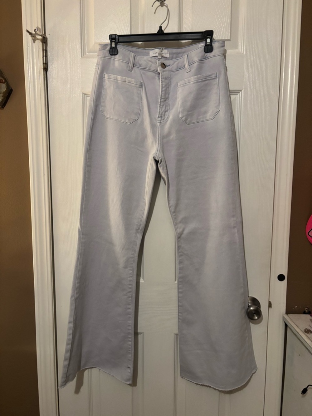 High-Rise Light Wash Wide-Leg Jeans